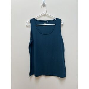 Amber Sun Women's Shirt Sleeveless Green L Soft Comfortable Casual Capsule NWT‎